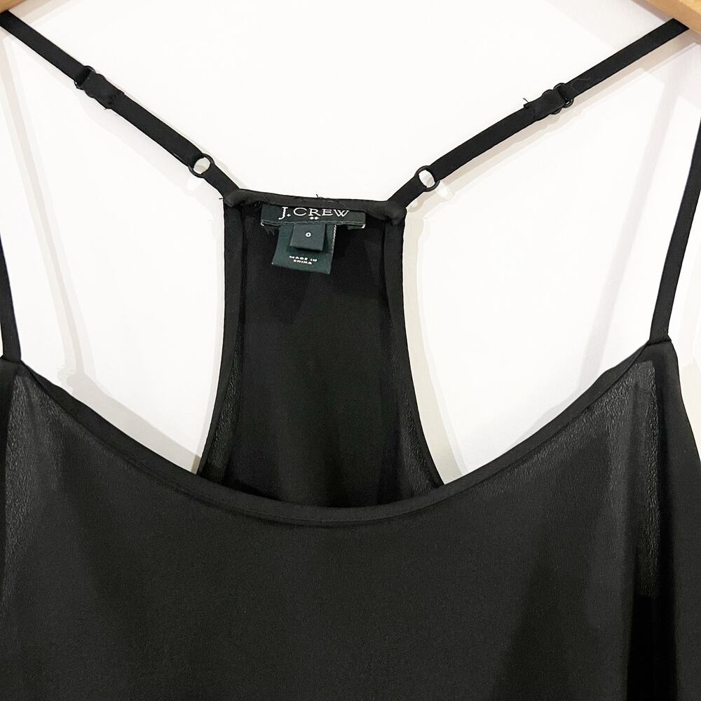 J. Crew Factory Racerback Silky Cami Top in Black - Picture 6 of 8